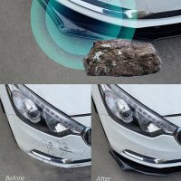 Compatible with 2009-2021 Cadi-llac CTS CTS-V Front Bumper Lip Body Kit Spoiler Splitter + Strut Rods Chin Diffuser Glossy Black - Image 9