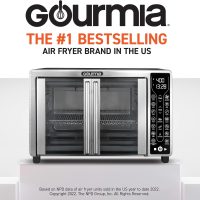 Gourmia Toaster Oven Air Fryer Combo 17 cooking presets 1700W french door digital air fryer oven 24L capacity accessories, convection rack, baking pan tray recipe book GTF7655,Large,Stainless Steel - Image 2