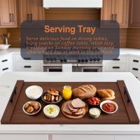 Noodle Board Stove Cover - Wood Stove Top Covers for Electric Stove & Gas Stove (Walnut) - Image 4