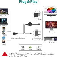 4K Wireless HDMI Display Dongle Adapter 1080P, WiFi Casting Movies, Shows Receiver for i-Phone, i-Pad, Android, Tablet, Laptop, Window to HDTV/Monitor/Projector, Compatible Miracast, Air Play, DLNA - Image 6
