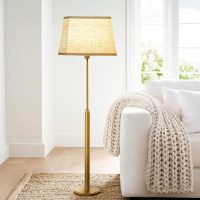 Rectangular Lampshade, Large Beige Lamp Shade, (7 x 12.5) '' x (9 x 15) '' x 9.8 '', Includes 1 Shade Bracket, 2 Adapters, Suitable for Table Lamps and Floor Lamps, Easy Assembly - Image 4