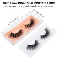 DYSILK Eyelashes Mink Lashes Fluffy - Fluffy Lashes 5 Pairs 6D Faux Mink Eyelash False Eyelashes Natural Look Lashes That Look Like Extensions Wispy Eyelashes Strip Lashes Eye Lashes | Fluffy-16mm - Image 4
