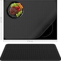 Stove Top Covers for Electric Stove (28'' x 20'') Stove Gap Covers Pack, Heat Resistant Mat up to 450°F, Electric Stove Top Cover, Dish Drying Mat (Gap Cover Combo) - Image 3