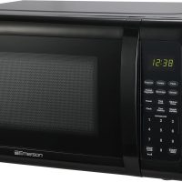 Emerson MW7302B Compact Countertop Microwave Oven with Touch Control, LED Display, 700W, 10 Power Levels, 6 Auto Menus, Glass Turntable and Child Safe Lock, 0.7 Cu., Ft. Black - Image 2