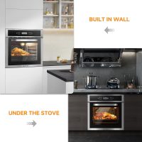 Wall-Oven-24-inch-Wall-Oven, Electric Wall Oven 24 inch, 2.5 Cu.Ft. Single Wall Oven with Frying Basket, 10 Cooking Functions & 8 Shortcut Menu 2800W Built-in Convection Oven - Image 7