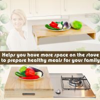 21. 2 x 14. 7 Inch Wooden Rv Stove Top Cover Stove Top Sink Cover Noodle Cutting Board for Electric Gas Burners Sink Noodle Board - Image 3