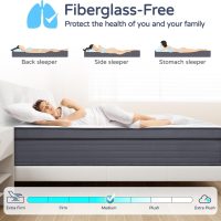 12'' Queen Mattress, Queen Size Mattress in a Box, Modern New Diamond Innerspring Hybrid and Cooling Gel Memory Foam Mattresses, Pressure Relief & Motion Isolation, RV Medium Firm Matress (12'') - Image 7