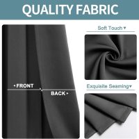ChrisDowa Grommet Blackout Curtains for Bedroom and Living Room - 2 Panels Set Thermal Insulated Room Darkening Curtains (Dark Grey, 42 x 63 Inch) - Image 4
