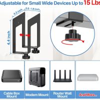 Adjustable Wall Mount for Cable Box | Router Mount | Modem Mounts, Cable Box Mount Behind TV for Streaming Media, DVD Players and More Small or Narrow Devices Shelf - Image 2