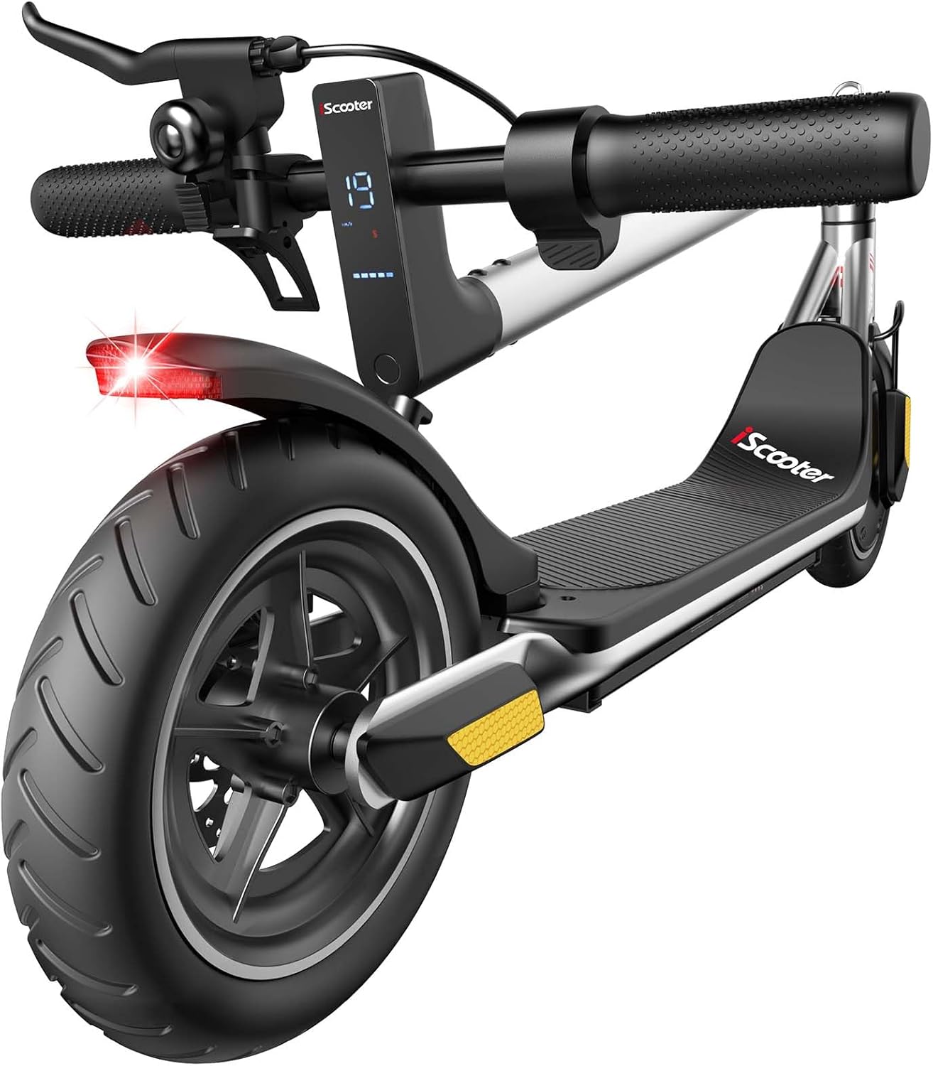 iScooter Electric Scooter for Adults & Teens, 500/650 Peak Power, Up to 15/18/25 Miles Range, 19/22/25 MPH Top Speed, Cruise Control, Dual Braking System, Foldable E-Scooter for Commuting & Campus Use