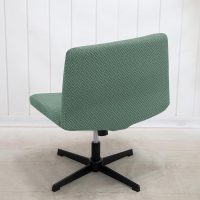 MINGPINHUIUS Armless Adjustable Chair Cover: Modern Without Arms Vanity Chair Cover Criss Cross Slipper Chair Furniture Protector Covers for Home Office (Pine Green,Regular Style) - Image 7