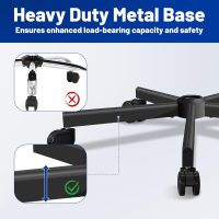 GYI Office Chair Base Replacement Parts, 28"(70 cm), Metal Criss Cross Desk Chair Base Replacement 2500 Lbs with Universal Gas Cylinder Hole and Casters Wheels Sockets, Black - Image 2