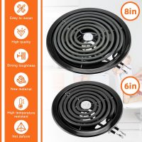 Electric Stove Burner Drip Pans WB31M19(8”) WB31M20(6”) Electric Stove Top Burner Replacement WB30M1(6") WB30M2(8") Compatible for G-E Hot-point Ken-more General Electric Stove Parts by MIFLUS - Image 6