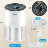 Air Purifiers for Bedroom Home, Air Purifier with PM 2.5 Air Quality Monitor Cover Up to 1235 Ft², Air Filter Cleaner with 5 mode Light, Sleep Mode, Timer, Fragrance Sponge for Smoke, Odor, Dander - Image 7