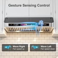 Under Cabinet Range Hood 30 Inch with Voice/Gesture/Touch Control, 900 CFM Kitchen Hood Vent with 4-Speed Exhaust Fan, Memory Mode, Adjustable Lights, Baffle Filters - Image 3