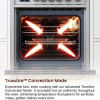 RRE241TS 24" Electric Range with 4 Burners, 3.0 cu. Ft. Capacity, Freestanding Slide-in AirFry, Convection Oven, Easy Reach Racks, Soft Close Door, Clock and Timer, Stainless Steel - Image 8