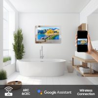 SYLVOX 24'' Smart TV Bathroom Magic Mirror Waterproof LED TV 1080P 500NITS High Brightness Dual Front Speakers Wall mounting Suitable for Bathrooms,Hotels,Saunas - Image 7