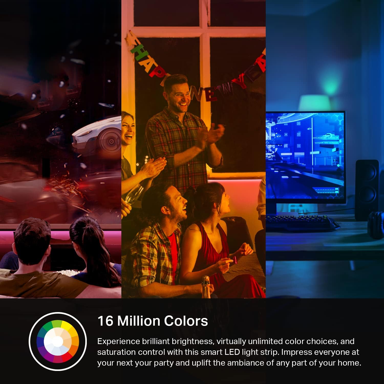 Kasa Smart LED Light Strip, RGB, 32.8ft(2 Rolls of 16.4ft.) Wi-Fi LED Strip Works w/ Alexa & Google Assistant,High Brightness, Trimmable, Up to 25,000 Hours,2Yr Warranty (KL400L10),Multicolor - Image 6