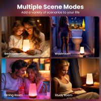 THAUSDAS Night Light, Dimmable Touch Lamp for Bedroom, Portable Table Bedside Lamp, 5 Brightness 13 RGB Colors, Night Lights for Baby Nursery Bathroom - Image 9