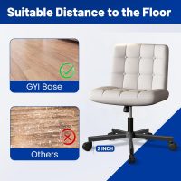 GYI Office Chair Base Replacement Parts, 28"(70 cm), Metal Criss Cross Desk Chair Base Replacement 2500 Lbs with Universal Gas Cylinder Hole and Casters Wheels Sockets, Black - Image 4