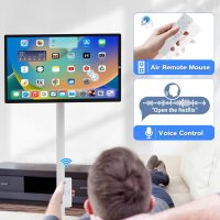eLinkSmart 24-Inch Portable TV with Incell Touch Screen, Android13 OS 8-Core CPU + 6GB RAM + 128GB Storage, 1080P TV on Wheels 60Hz Refresh Rate, Built-in Battery, Full Swivel Rotation - Image 3