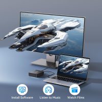 5.25" Blu-Ray/CD/DVD SATA Drive enclosure with USB A/C 3.0, 5.25 drive enclosure, Optical Drive Enclosure, Aluminum Alloy, Hot swappable(Optical Drive not included) - Image 6