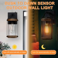 LONEDRUID 2 Pack Dusk to Dawn Outdoor Wall Light Fixtures Photocell Sensor Exterior Lantern Sconce Lighting Waterproof Outside Wall Mount Lamp for House Patio Garage Entryway Doorway - Image 4
