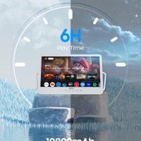 SYLVOX 15.6" Portable TV, 1080P Smart TV, 10000mAh Battery (6H), Rechargeable, IP66 Waterproof, Supports Apps & Voice Control. Perfect for RV, Kitchen, Camper & More - Image 2