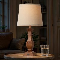 ROTTOGOON Dimmable Table Lamps Set of 2, Rustic Farmhouse Table Lamps for Living Room Bedroom, Bedside Desk Lamps for end Tables, Touch Lamps for nightstand, 9W Bulbs Included, 22", Brown - Image 6