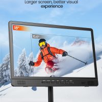 Desobry 18.5" Portable TV with Antenna, 6500mAh Built-in Power Operated TV, 12 Volt Small TV Support HDMI/AV/USB/Headphone Jack Input，Portable T V for Camping, RV, Patio, Kitchen, Indoor, Outdoor - Image 2