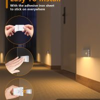 WILLED Motion Sensor Night Light, Rechargeable Stair Lights Indoor, Warm White Motion Sensor Light Indoor, Battery Operated Night Light for Hallway, Stairway, Bathroom, Bedroom, Kitchen, 6 Pack - Image 6