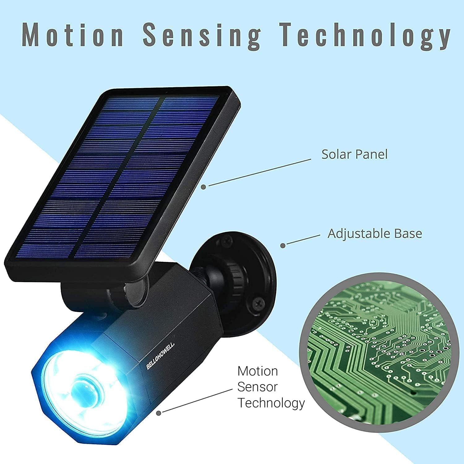 Bell+Howell Bionic Spotlight Motion Solar Spot Lights Outdoor Waterproof, Landscape Light, Outdoor Solar Yard Lighting Weather Resistant, Super Bright LED Lights, for Garden, Lawn As Seen On TV - Image 3