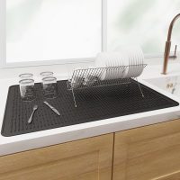Silicone Stove Mat, 28 x 20 inch StoveTop Cover Protector, Extra Large Dish Drying Mat for Kitchen, Glass Top Electric Stove Cooktop Cover, Heat Resistant Mat(Black) - Image 5