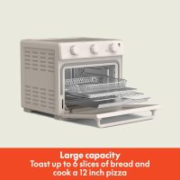 bella Air Fry Toaster Oven, 7 Preset Cooking Options, Dishwasher-Safe EverGood Coated Trays Included, 60-Minute Auto Shutoff w Audible Timer, Power Indicator Light, 1700 Watt, Oatmilk - Image 2