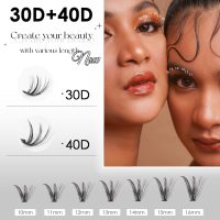 Lash Clusters DIY Lash Extensions Kit 320pcs Individual Lashes Clusters 30D 40D D Curl Eyelash Extension Kit with Applicator and Lash Bond&Seal,Clusters Lash Glue Remover Mix 10-16mm (30D+40D-320 KIT) - Image 3