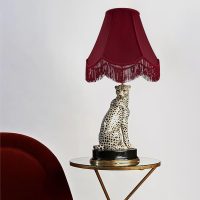 GO&SO Burgundy Silk Scalloped Lamp Shade,Petal Edge Braid with Burgundy Fringe Trim,6"x13"x10.6"(Spider), Victorian Bell Lamp Shades Hand Crafted,Replacement Shades for Table,Floor Lamps,Easy Assembly - Image 7