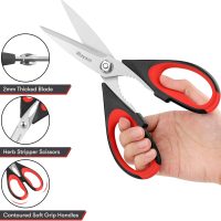 iBayam Kitchen Scissors All Purpose Heavy Duty, Kitchen Utensils Set, Stainless Steel Cooking Utensils Gadgets, Meat Poultry Food Shears Dishwasher Safe Utility Tools Home Gift, with Protective Sheath - Image 4