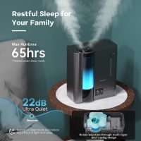BREEZOME 8L Humidifiers for Bedroom, Smart Warm & Cool Mist for Large Room Home, Top Fill Ultrasonic Humidifier, Humidity Sensor, Essential Oil, 65H Runtime, Quiet for Baby, Plants, Fast Relief - Image 6