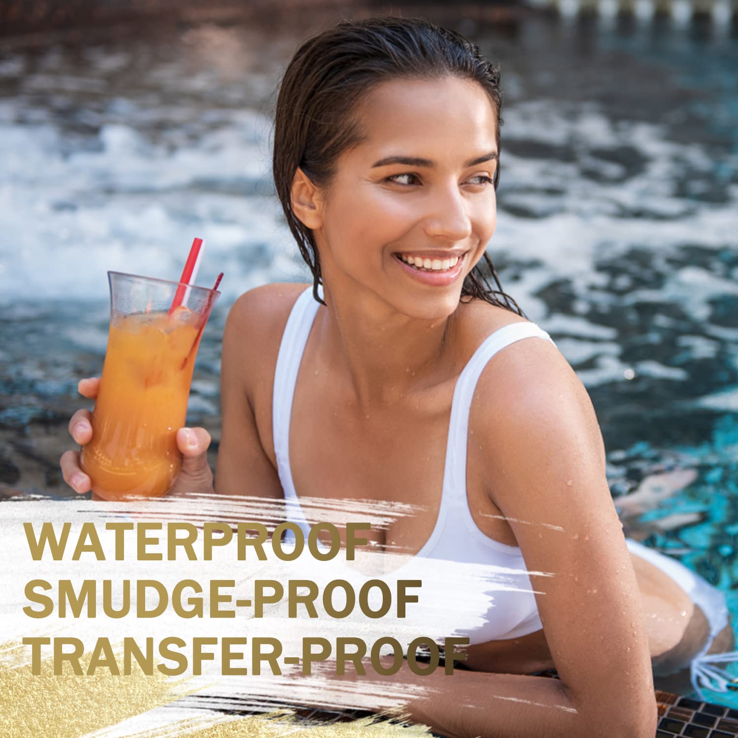 LAVONE Makeup Kit With Eyebrow Stamp Pencil, Waterproof Brow Pencil & Pomade, Eyeliner, Dual-ended Eyebrow Brush, Dark Brown - Image 7