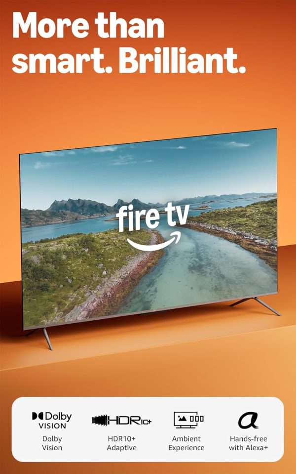 Amazon Fire TV 55" Omni QLED Series (newest model), 4K Ultra HD smart TV, HDR10+, Dolby Vision, Dolby Audio, quad-core processor, hands-free with Alexa