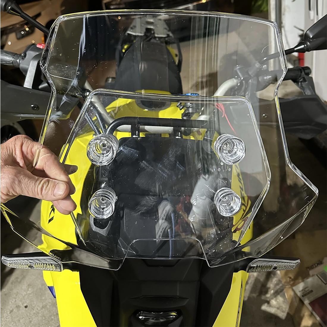 13.5" Windscreen Windshield Replacement for V-Strom 800 / 800DE / Adventure / Touring 2023-2025 Motorcycle Wind Deflectors Protection Front Fairing, Clear Screen - Image 2