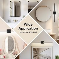 Ensenior Modern Bathroom Vanity Light 32 inch, Built-in Dimmer, 18.5W Dimmable 5CCT Led Bath Lights, Black Bar Vanity Light for Bathroom Mirror Cabinets Bedroom-FCC Certificated - Image 7