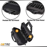 DBTAC Gun Case Bag XS | Tactical 1~2 Pistol Bag Firearm Shooting Case with Lockable Zipper for Shooting Range Outdoor Hunting | US Flag Patch + Universal Holster Included - Image 3