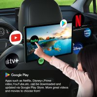 13.1-inch Android 13 Multi-Functional Car TV Headrest Monitor for Back Seat, Full High Definition QLED Touch Screen Video Player, Support WiFi/Bluetooth/Mobile Mirror Link/HDMI/USB/RCA - Image 5