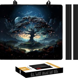 KitchenRaku Stove Cover, Stove Top Covers for Electric Stove, Ceramic Glass Cooktop Protector, Electric Stove Cover, Glass Top Stove Cover, 52x78cm (Huge Tree Pattren)