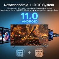 Android TV Box 11, RK3318 USB 3.0 Ultra HD 4K HDR 4GB RAM 64GB ROM 2.4G 5.8G Dual Band WiFi with BT 4.1 WiFi 100M Ethernet with Backlit Mini Keyboard Set Top TV Box - Image 3