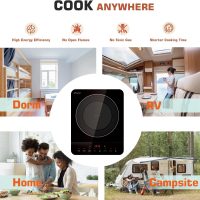 Empava Portable Induction Hot Plate Cooktop, Single 1 Burner Countertop Cooker, 3 Preset Modes, Shatter-proof Flat Glass Top, 110~120 Volt Plug in Electric Stove for Kitchen, Outdoor Camping, RV - Image 5