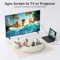BOIFUN 17.5" Portable TV/DVD Player Combo with 15.6" Large HD Swivel Screen, Digital TV ATSC Tuner, Built-in Battery, Support HDMI in/USB/Micro SD/AV Out and Multiple Disc Formats, Black - Image 6