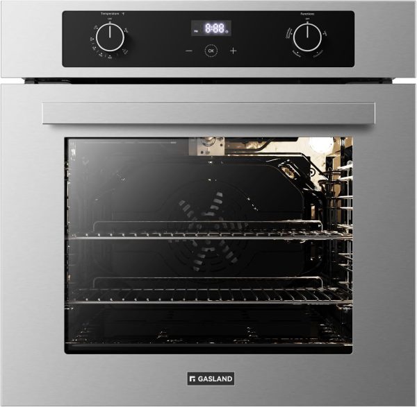 GASLAND 24 Inch Gas Wall Oven, ETL Certified Natural Gas Oven, Built-in Single Wall Oven, with Bake Broil Rotisserie Functions, Digital Timer and Convection Fan, 120V Cord Plug, Stainless Steel
