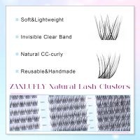 Lash Clusters Wispy Eyelash Clusters Natural CC-Curly Cluster Lashes zanlufly Wispy Individual Lashes 180Pcs Eyelash Extension 10 12 14MM DIY Lash Extension - Image 3